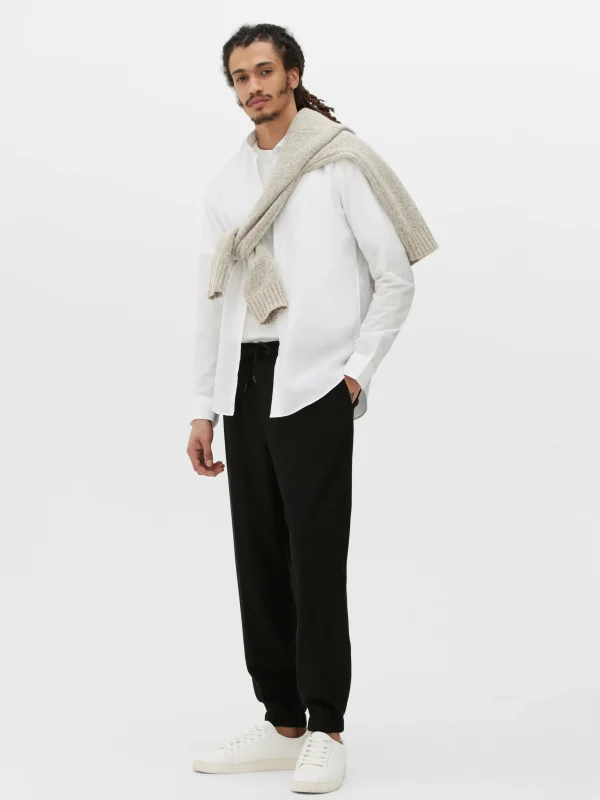 Primark Long Sleeve Regular Fit Shirt White Cheap