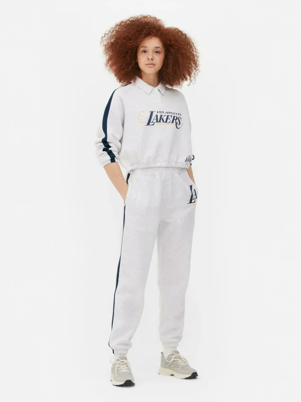 Primark Los Angeles Lakers Polo Sweatshirt Gray Heather Discount