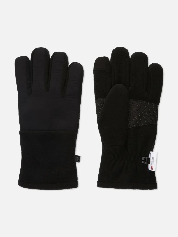 Primark 3M Thinsulate Fleece Gloves Black Sale