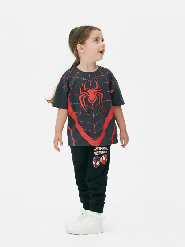 Primark Marvel Spider-Man Peter Parker And Miles Morales Joggers Black Flash Sale