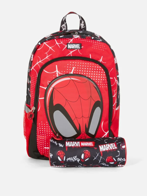 Primark Marvel Spider-Man School Backpack And Pencil Case Set Red Online