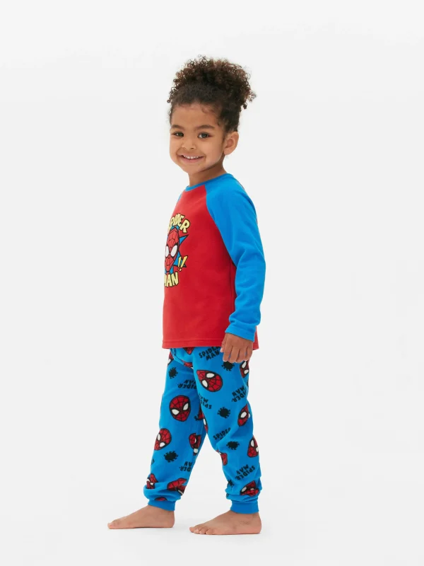 Primark Marvel Spider-Man T-Shirt And Pants Pajamas Blue Cheap
