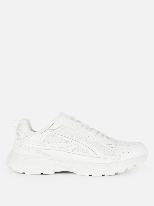 Primark Mesh Panel Sports Sneakers White Cheap