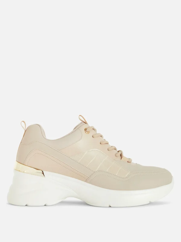 Primark Metal Trim Wedge Sneakers Blush Best