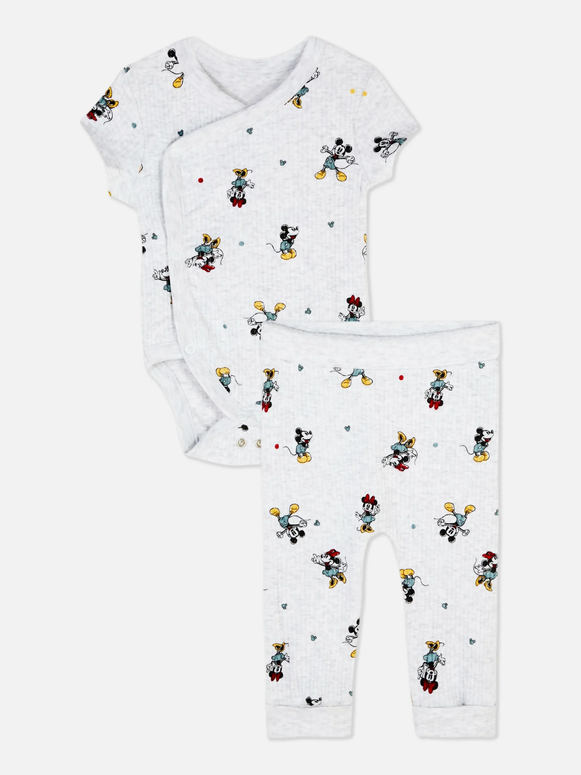 Primark Mickey And Minnie Mouse Bodysuit And Leggings Set Multi Outlet