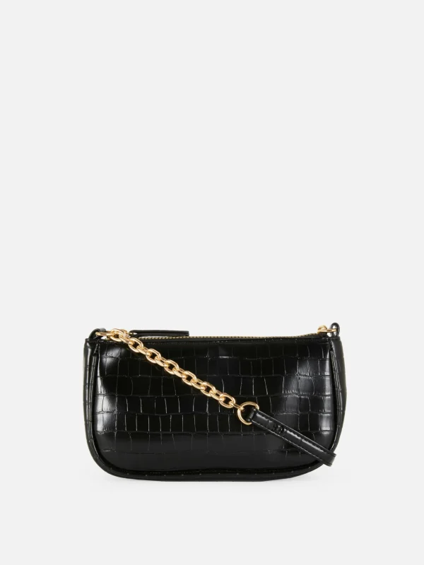 Primark Mini Mock Croc Crossbody Bag Black Best Sale