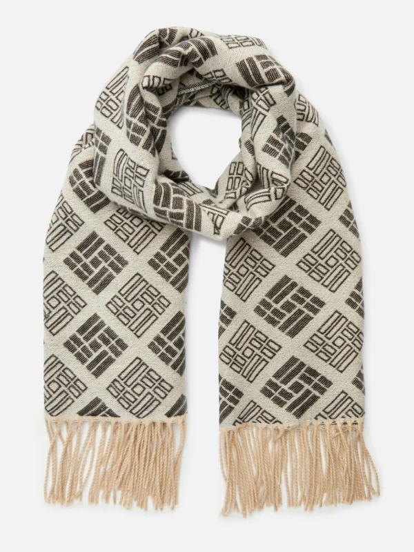 Primark Monogram Graphic Scarf Cream Best