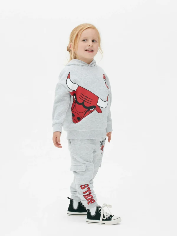Primark NBA Chicago Bulls Cargo Joggers Gray Heather Clearance