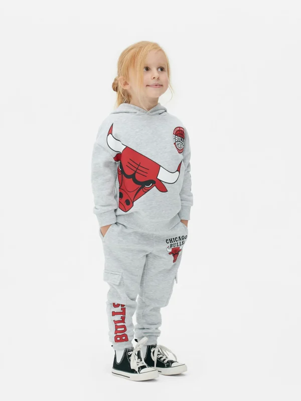 Primark NBA Chicago Bulls Graphic Hoodie Gray Heather Outlet