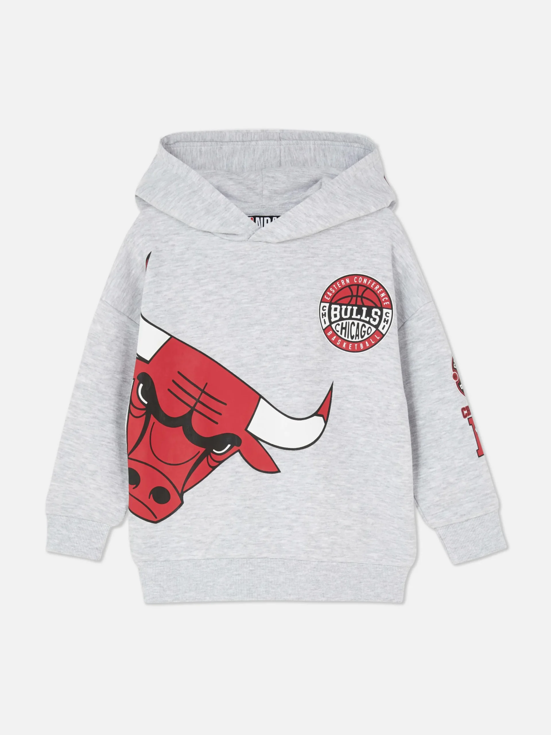 Primark NBA Chicago Bulls Graphic Hoodie Gray Heather Outlet
