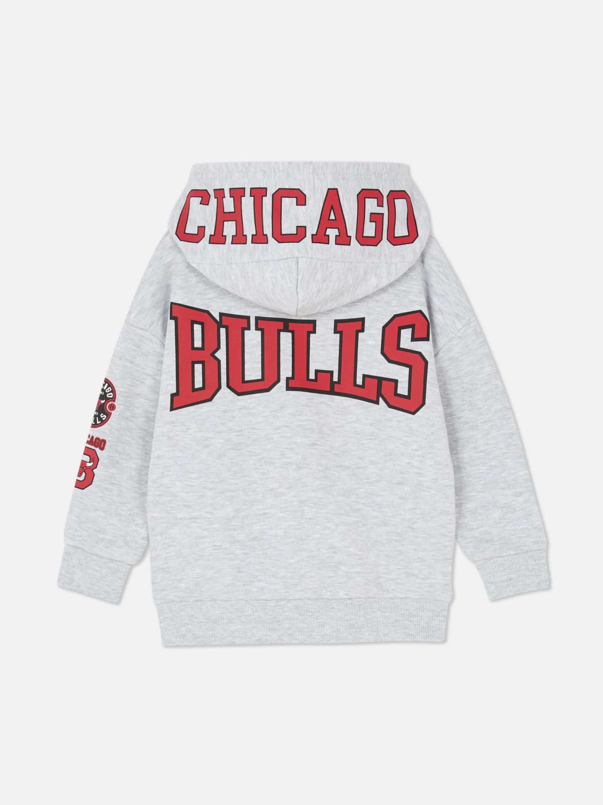 Primark NBA Chicago Bulls Graphic Hoodie Gray Heather Outlet