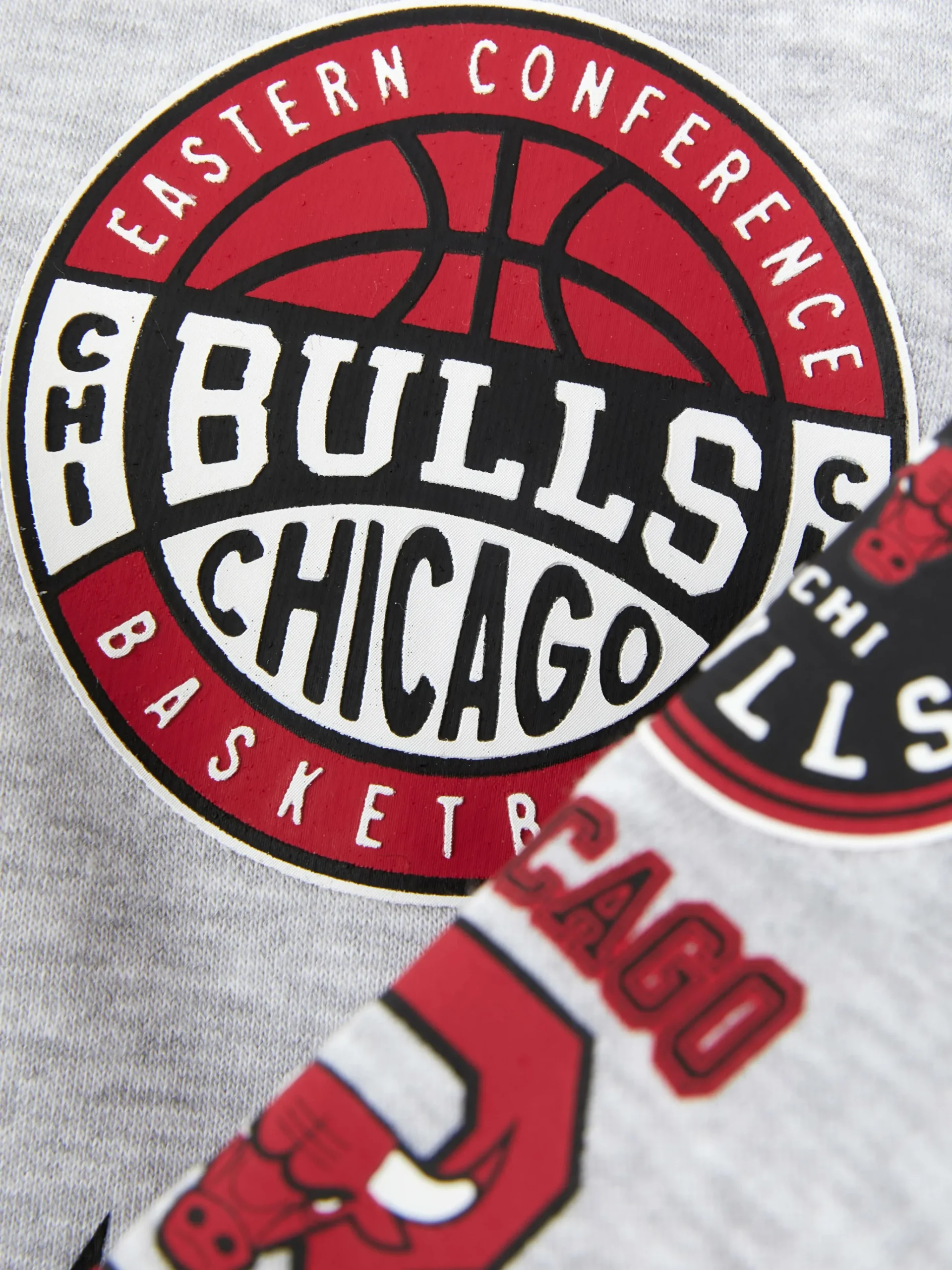 Primark NBA Chicago Bulls Graphic Hoodie Gray Heather Outlet