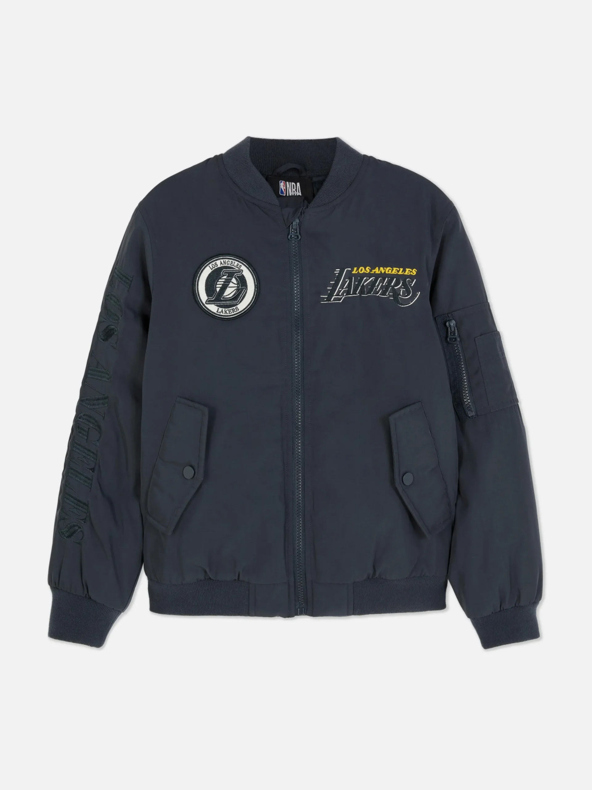 Primark NBA Los Angeles Lakers Bomber Jacket Gray Best Sale