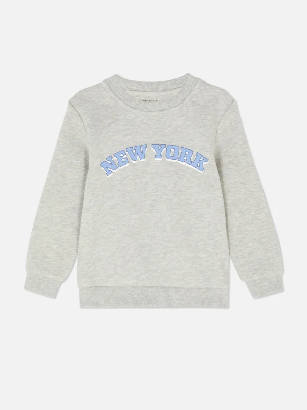 Primark New York Graphic Sweatshirt Gray Heather Fashion
