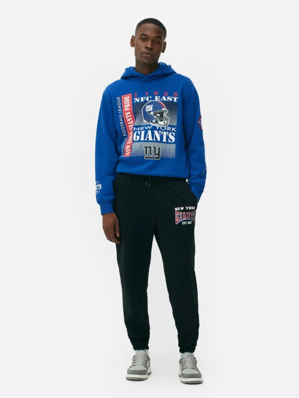 Primark NFL New York Giants Cuffed Joggers Black Flash Sale
