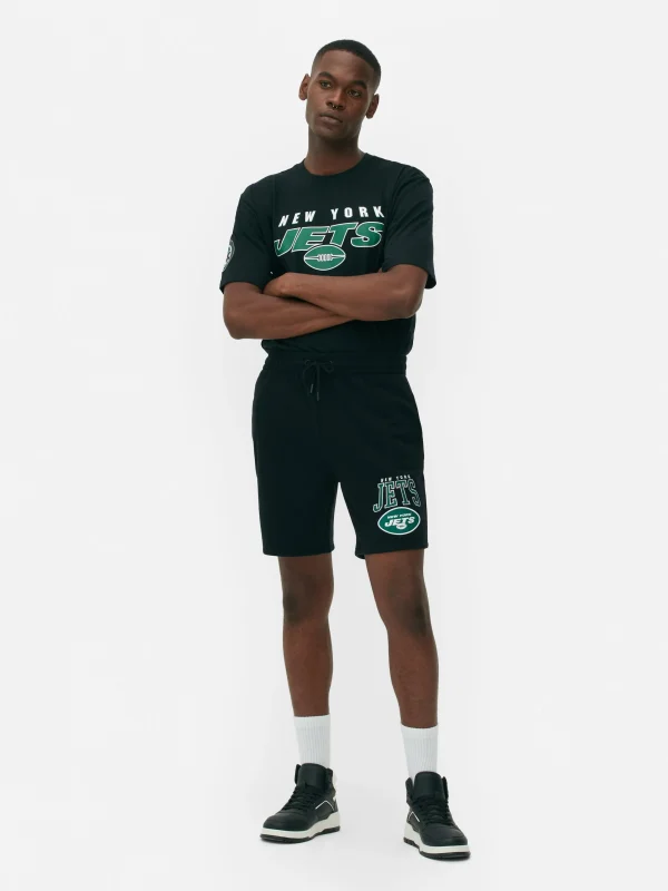 Primark NFL New Yorks Jets Drawstring Shorts Black Flash Sale