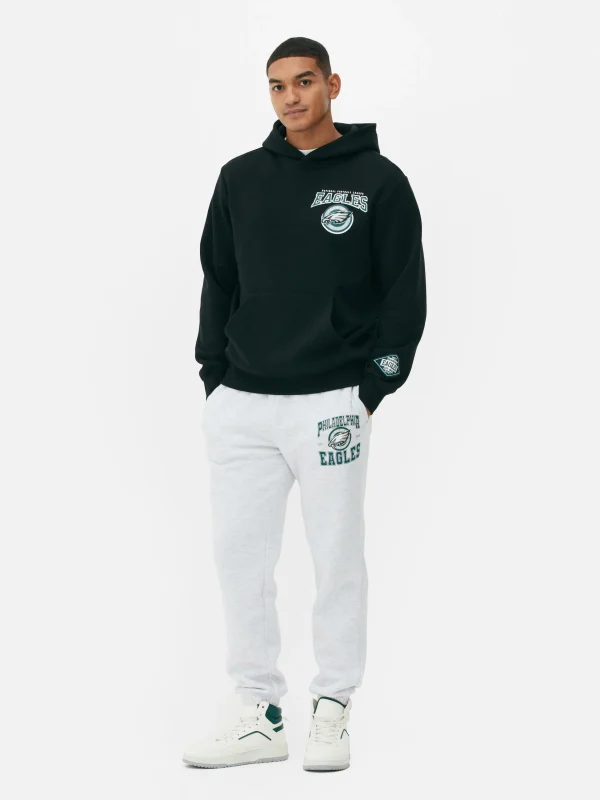 Primark NFL Philadelphia Eagles Graphic Hoodie Black Hot