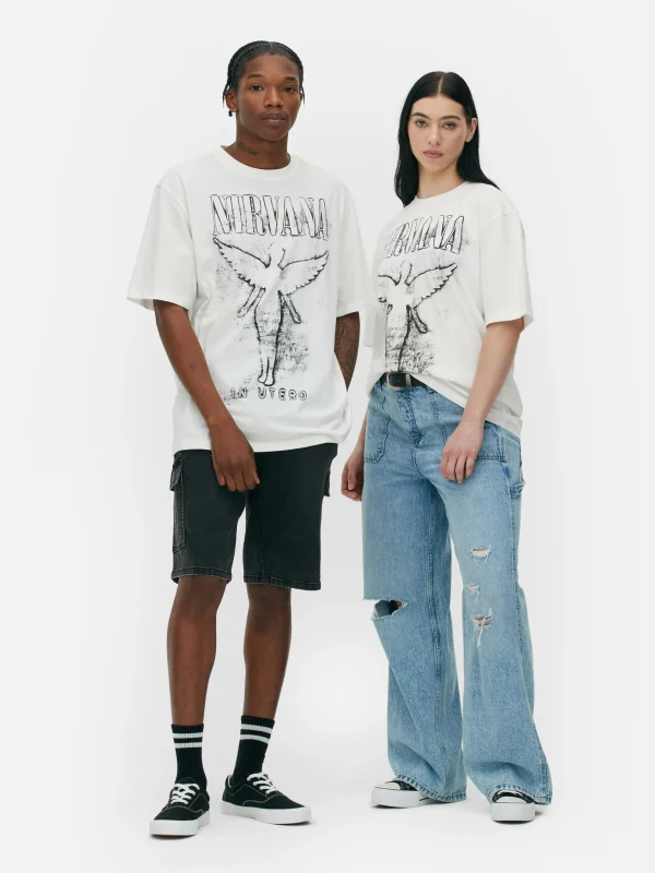 Primark Nirvana Tour T-Shirt Ivory Sale
