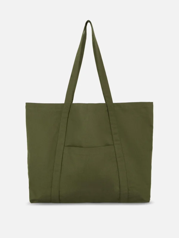 Primark Oversized Canvas Shopper Olive Store