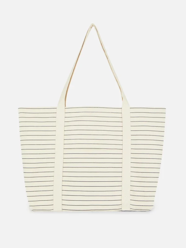Primark Oversized Canvas Shopper Natural Outlet