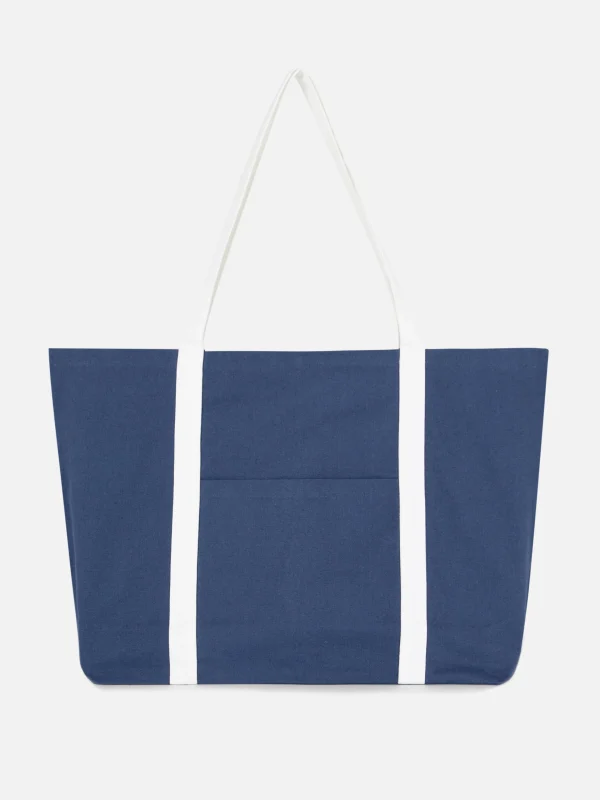 Primark Oversized Canvas Shopper Navy Fashion