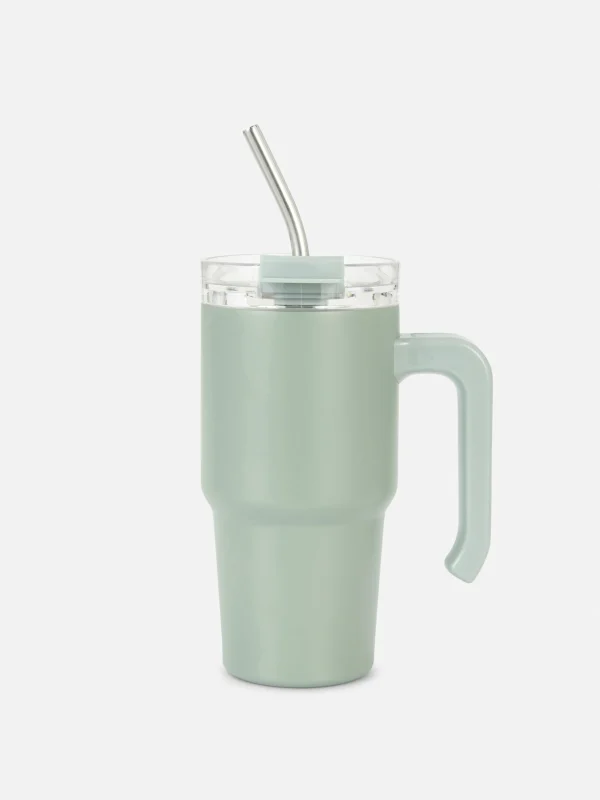 Primark 20oz Stainless Steel Travel Mug Light Green Outlet