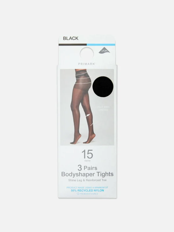 Primark 3-Pack 15 Denier Body Shaper Tights Black Best