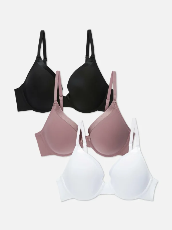 Primark 3-Pack A-DD Full Cup T-Shirt Bras Black Best