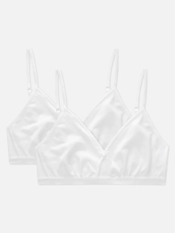 Primark 2-Pack Adjustable Crop Tops White New