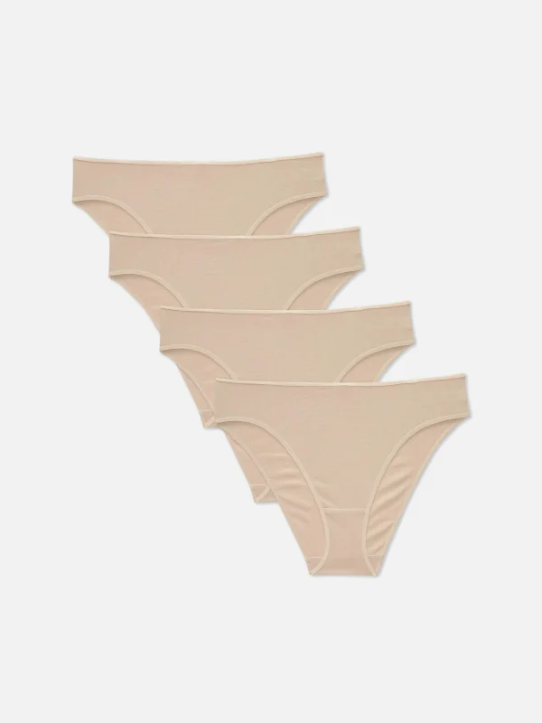 Primark 4-Pack Bikini Briefs Taupe Hot
