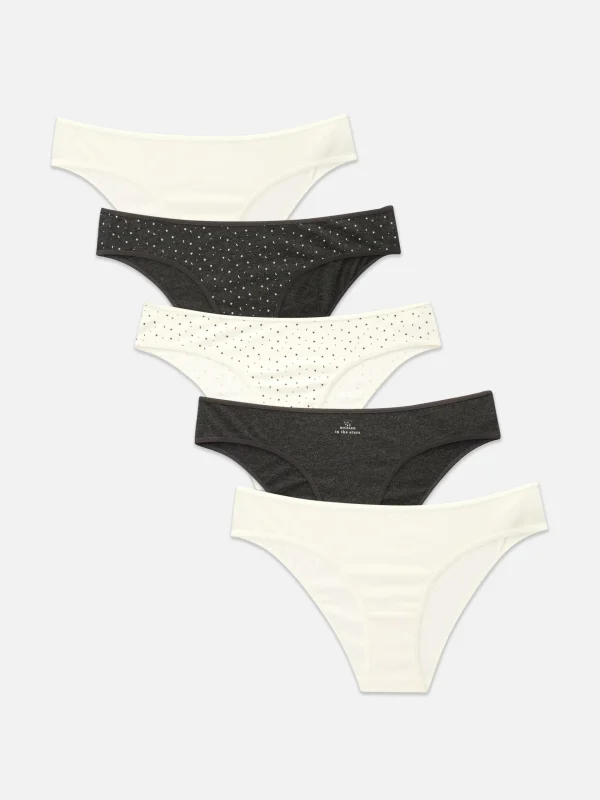 Primark 5-Pack Brazilian Briefs Charcoal Fashion