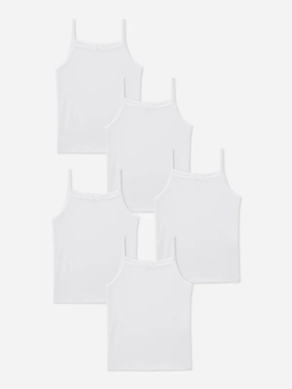 Primark 5-Pack Camis White Outlet