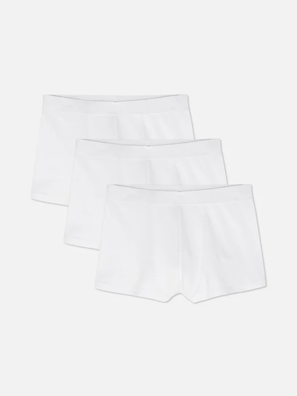 Primark 3-Pack Cotton Blend Boxer Briefs White Fashion