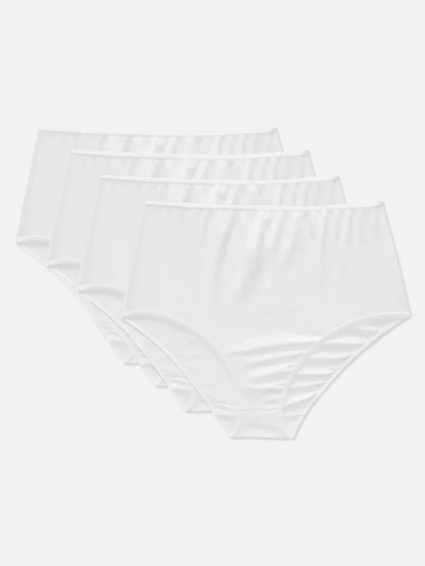 Primark 4-Pack Cotton Full Briefs White Hot