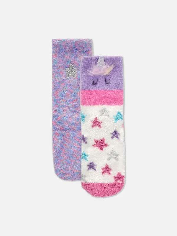 Primark 2-Pack Cozy Unicorn Socks Pink Store