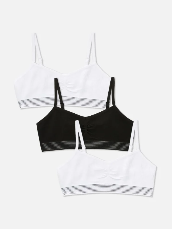 Primark 3-Pack Cropped Camis Black Flash Sale