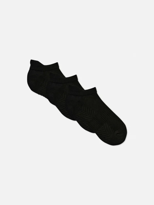 Primark 3-Pack Cushioned Arch Sneaker Socks Black Shop