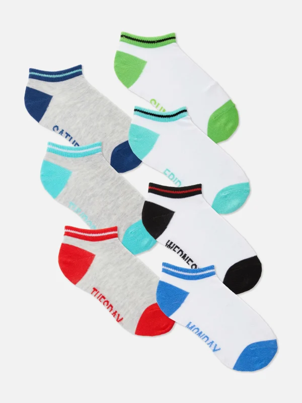 Primark 7-Pack Days Of The Week Socks White Hot