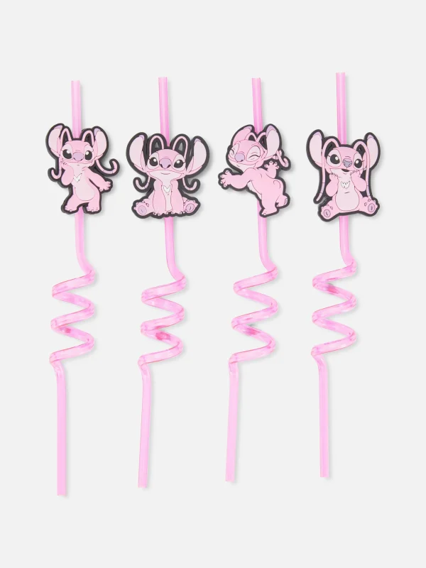 Primark 4-Pack Disney's Lilo And Stitch Spiral Straws Pink Online