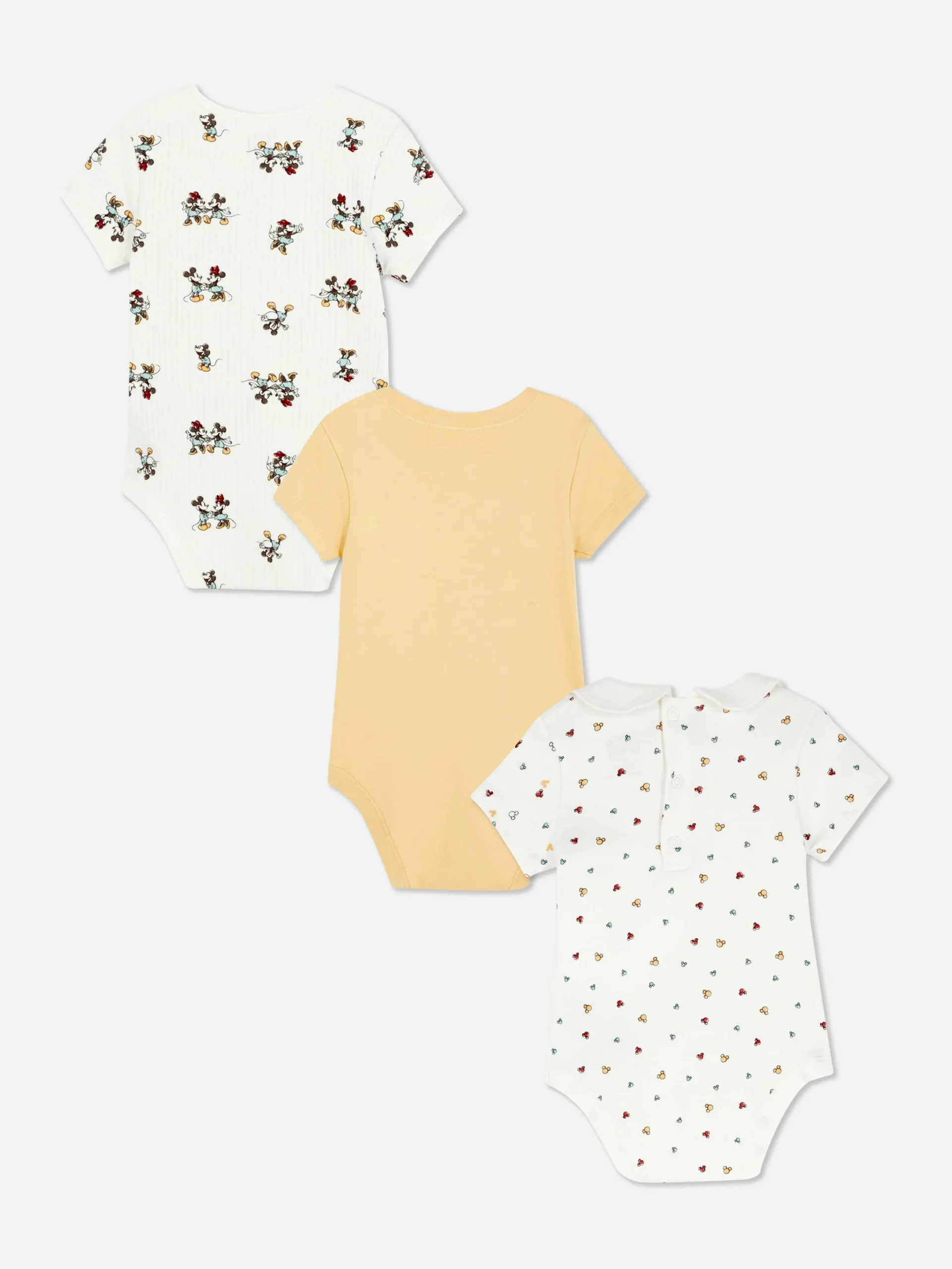 Primark 3-Pack Disney’s Mickey And Minnie Mouse Bodysuits Ivory Clearance