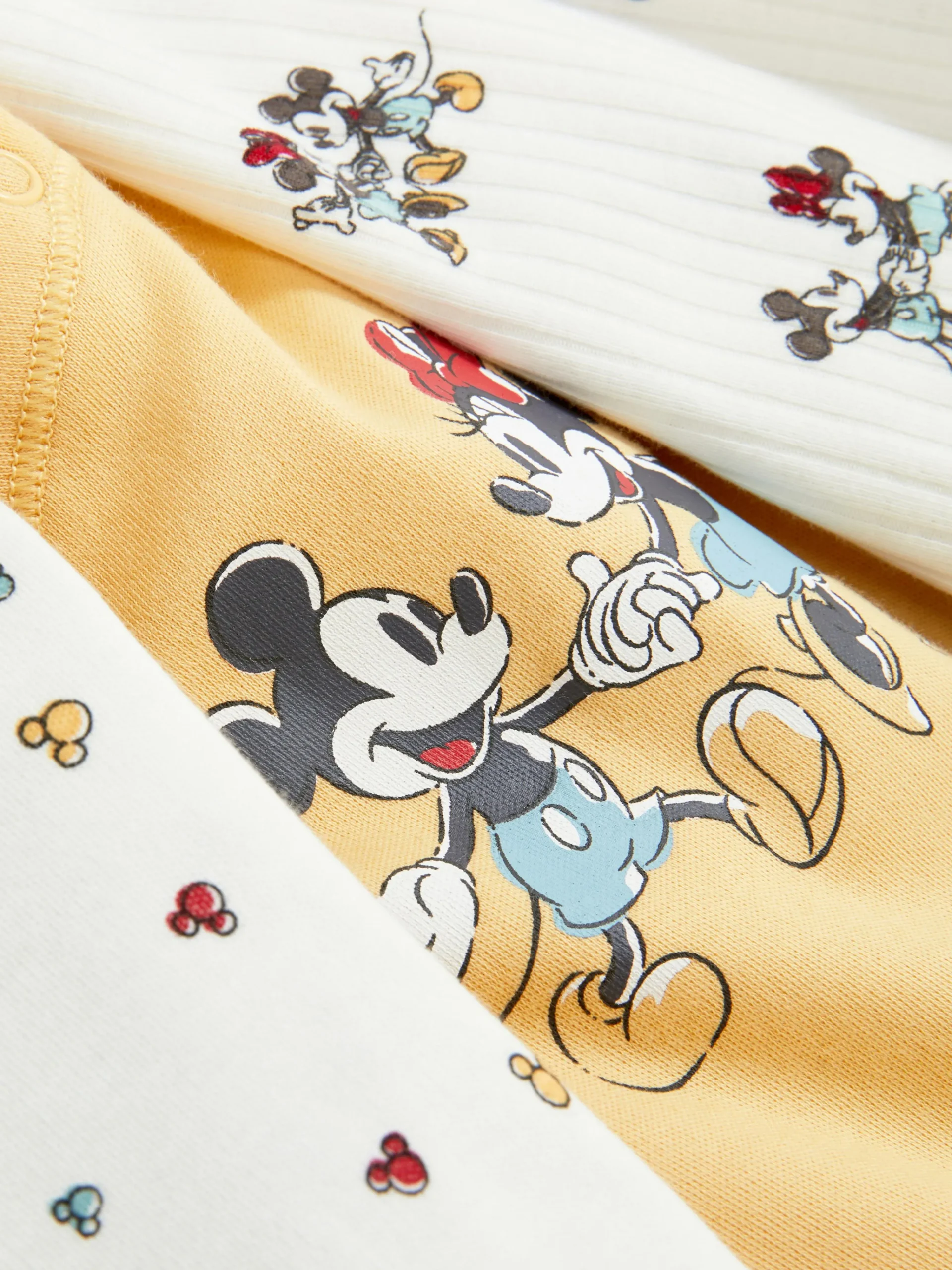 Primark 3-Pack Disney’s Mickey And Minnie Mouse Bodysuits Ivory Clearance