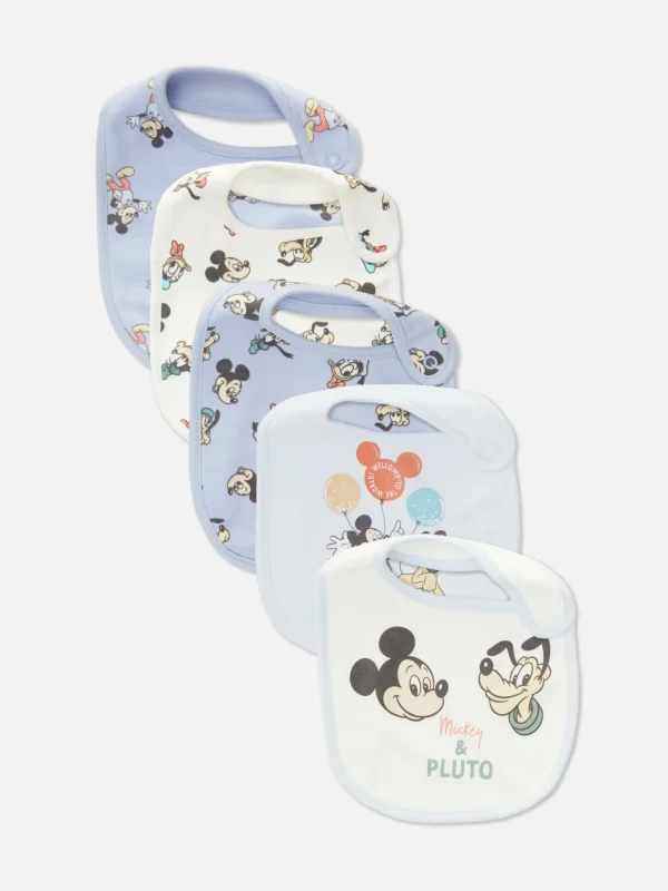 Primark 5-Pack Disney’s Mickey Mouse And Friends Bibs Blue Clearance