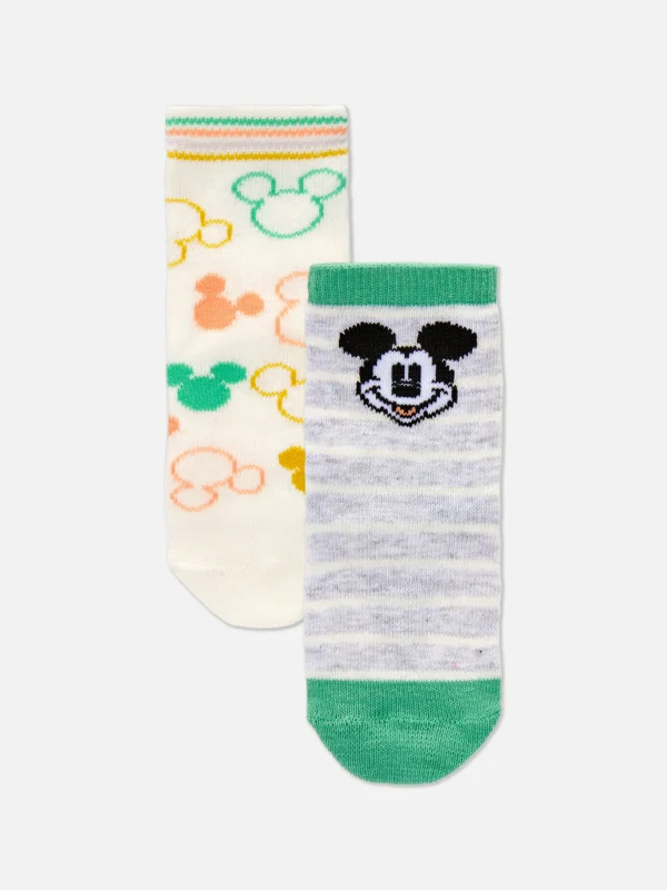 Primark 2-Pack Disney’s Mickey Mouse Socks Green New