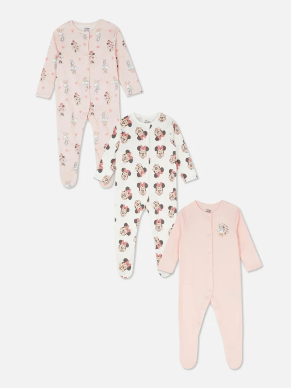 Primark 3-Pack Disney’s Minnie Mouse And Daisy Duck Sleepers Pink Flash Sale