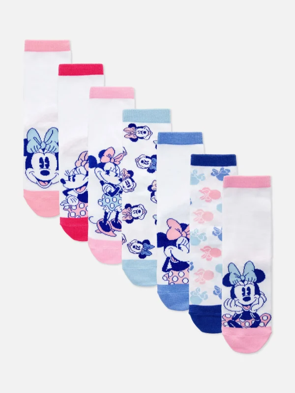 Primark 7-Pack Disney's Minnie Mouse Ankle Socks Multi Shop