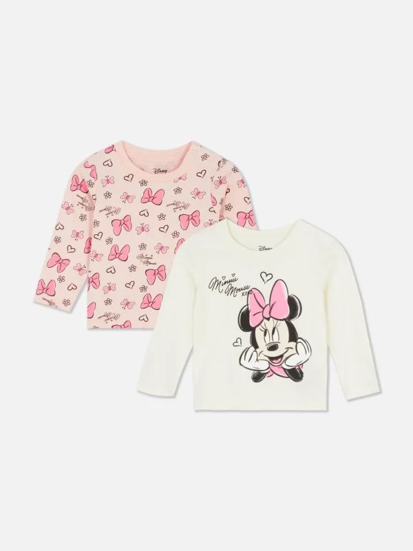 Primark 2-Pack Disney’s Minnie Mouse Long Sleeve T-Shirts Pink Clearance