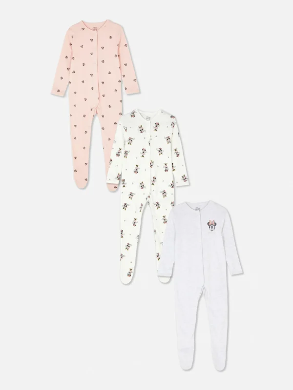 Primark 3-Pack Disney’s Minnie Mouse Printed Sleepers Ivory Best Sale