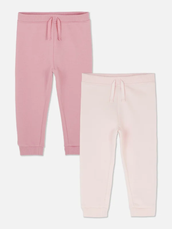 Primark 2-Pack Drawstring Cuffed Joggers Pink Best Sale
