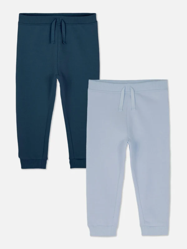 Primark 2-Pack Drawstring Cuffed Joggers Blue Sale