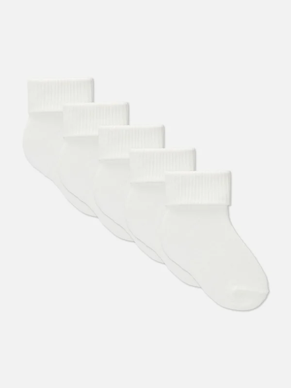 Primark 5-Pack Essential Ankle Socks White Fashion
